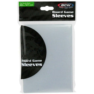 BCW Trading Card Games Card Sleeves - BCW Board Game Sleeves - Double Size Clear (89mm x 127mm) (50)