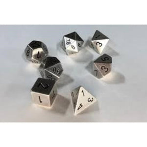 Chessex Dice Dice - Chessex 7 Polyhedrals - Metal Silver