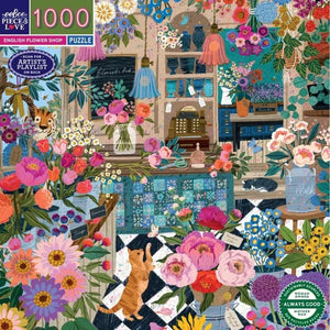 Eeboo Jigsaws English Flower Shop (1000pc) Eeboo