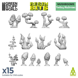 Greenstuff World Hobby GSW - 3D Printed - Fantasy Mushrooms Set