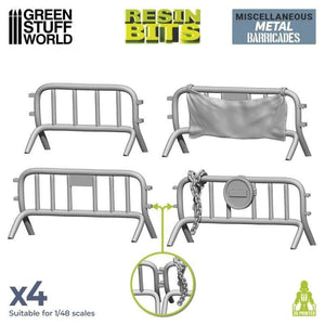 Greenstuff World Hobby GSW - 3D Printed - Steel Barricades