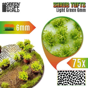 Greenstuff World Hobby GSW - Shrub Tufts 6mm Self-Adhesive - Light Green