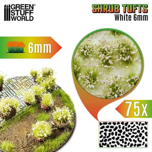 Greenstuff World Hobby GSW - Shrub Tufts 6mm Self-Adhesive - White