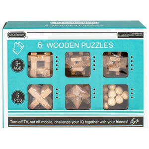 Landmark Concepts Logic Puzzles Wooden Puzzles - 6 Models (IQ Collection)
