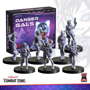 Monster Fight Club Miniatures Cyberpunk RED -  Combat Zone -  Danger Gals Faction Starter Box