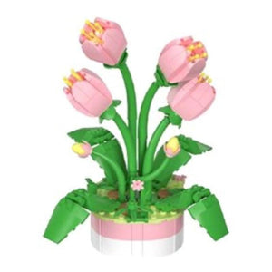 Pintoo Construction Puzzles Mini Bricks Potted - Tulip