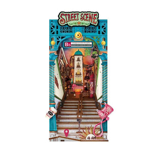 Robotime Construction Puzzles DIY Bookends - Kit Street Scene