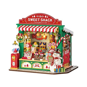 Robotime Construction Puzzles DIY Mini House - Christmas Candy Stand