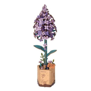 Robotime Construction Puzzles DIY Wood Bloom - Lilac