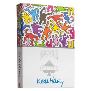 United States Playing Card Company Playing Cards Playing Cards - Bicycle Artist Series - Keith Haring Red/Blue 2pk Boxed Set