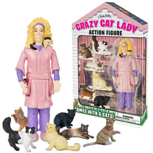 UNK Novelties Archie McPhee - Crazy Cat Lady Action Figure
