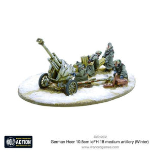 Warlord Games Miniatures Bolt Action - German - German Heer - leFH 18/40 10.5cm Howitzer (Winter)