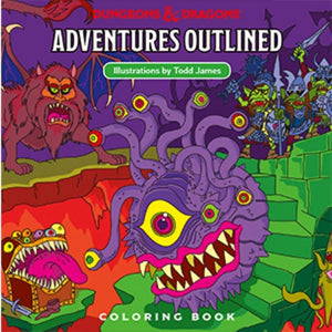 Wizards of the Coast Roleplaying Games D&D Adventures Outlined - Coloring Book