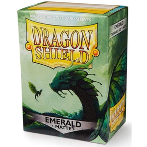Arcane Tinmen Trading Card Games Dragon Shield Sleeves Emerald Matte (100) - 63x88 mm