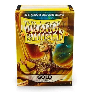 Arcane Tinmen Trading Card Games Dragon Shield Sleeves Gold (100) - 63x88 mm