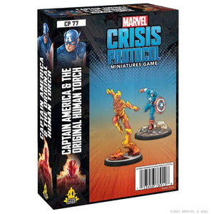 Atomic Mass Games Miniatures Marvel Crisis Protocol Miniatures Game - Captain America & The Original Human Torch