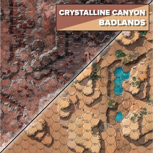 Catalyst Game Labs Miniatures Battletech - Premium BattleMat - Alien Worlds -  Crystalin Valley /  Badlands