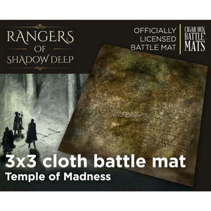 Cigar Box Battle Miniatures Rangers of Shadow Deep - Temple of Madness 3x3 Cloth Battle Mat