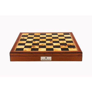 Dal Rossi Classic Games Chess Board - Box with Compartments 16” Walnut Finish (Dal Rossi)