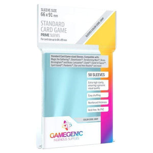 Gamegenic Board & Card Games Prime Card Sleeves - Grey Standard Card (50)
