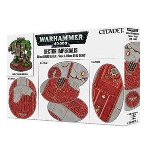 Games Workshop Hobby Citadel - Sector Imperialis 75mm & 90mm Oval Bases (Boxed)
