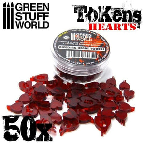 Greenstuff World Board & Card Games GSW - Gaming Tokens - Hearts
