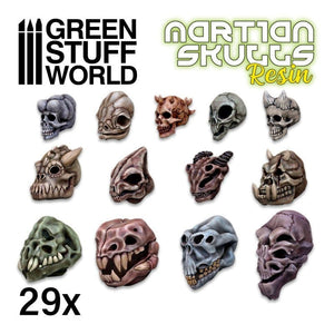 Greenstuff World Hobby GSW - Alien Skulls Resin Set