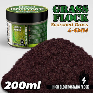Greenstuff World Hobby GSW - Grass Flock - Scorched Brown 4-6mm (200ml)