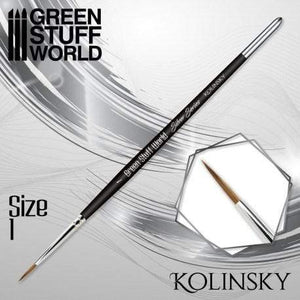 Greenstuff World Hobby GSW - Kolinsky Brush Size #1 - Silver Series