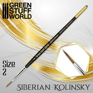 Greenstuff World Hobby GSW - Kolinsky Brush Size #2 - Gold Series