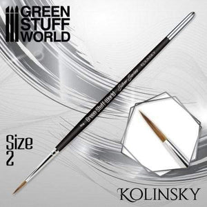 Greenstuff World Hobby GSW - Kolinsky Brush Size #2 - Silver Series