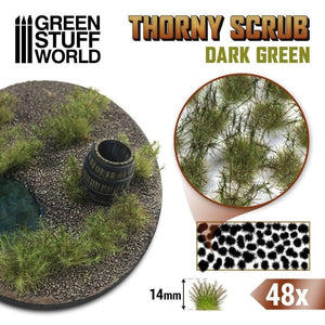 Greenstuff World Hobby GSW - Thorny Scrubs - Dark Green