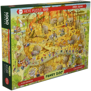 Heye Jigsaws Funky Zoo - African Habitat (1000pc) Heye