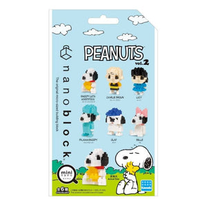Kawada Construction Puzzles Nanoblock - Mininano Peanuts Vol 2 (6 Designs)