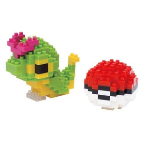 Kawada Construction Puzzles Nanoblock Pokemon - Caterpie & Pokeball (Bagged)