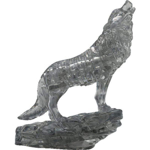 Kinato Construction Puzzles Crystal Puzzle - Black Wolf Crystal (37pc)