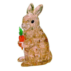 Kinato Construction Puzzles Crystal Puzzle - Brown Rabbit (41pc)