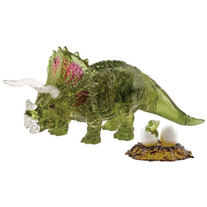 Kinato Jigsaws Crystal Puzzle - Triceratops Green (61pc)
