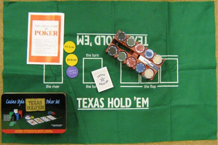 Poker Chips - 200 Texas Holdem (Rectangular Tin)