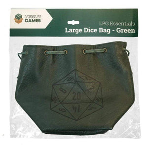 Let’s Play Games Roleplaying Games Large Dice Bag - Green  (LPG)