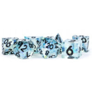 Metallic Dice Games Dice Dice - Handcrafted Resin Polyhedrals - Captured Frost (MDG)
