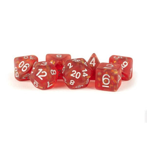 Metallic Dice Games Dice Dice - Resin Polyhedral - Icy Opal Red (MDG)