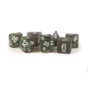 Metallic Dice Games Dice Dice - Resin Polyhedrals - Icy Opal Black (MDG)