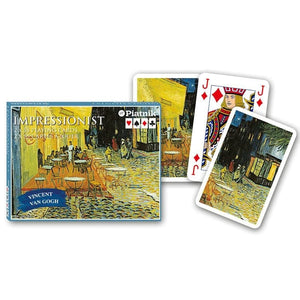 Piatnik Playing Cards Playing Cards - Van Gogh Cafe Terrace at Night Bridge Deck (Double)
