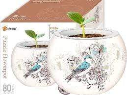 Pintoo Jigsaws 3D Puzzle - 80pc Flowerpot (Birds and Flowers)