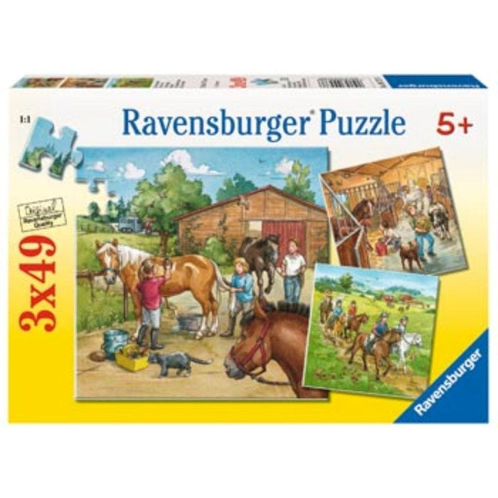A Day with Horses (3x49pc) Ravensburger