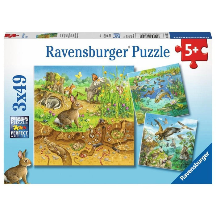 Animals In Their Habitats (3x49pc) Ravensburger