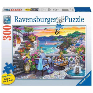 Ravensburger Jigsaws Evening Sun over Santorini (300pc Large Format) Ravensburger