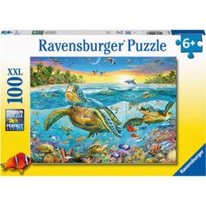 Ravensburger Jigsaws Swim With Sea Turtles (100pc) Ravensburger
