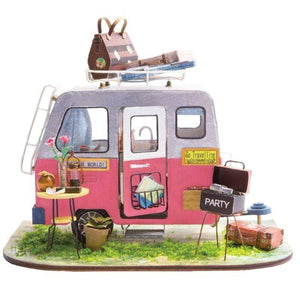 Robotime Construction Puzzles DIY Mini House - Happy Camper